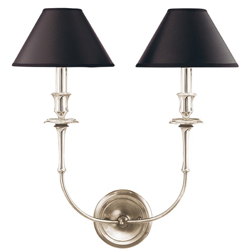 Hudson Valley Lighting Jasper Double Wall Sconce in Polished Nickel by Hudson Valley Lighting 1862-PN