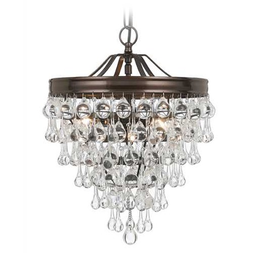 Crystorama Calypso Vibrant Bronze Pendant Light