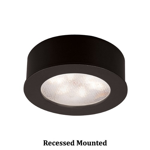 LED Button Light Black 2.25-Inch LED Under Cabinet Puck Light by WAC Lighting