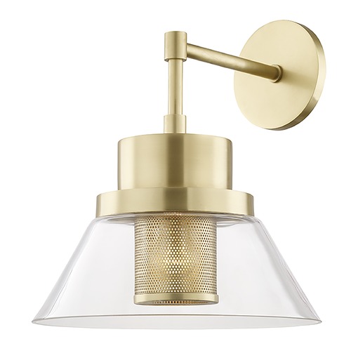 Paoli Aged Brass Sconce by Hudson Valley Lighting