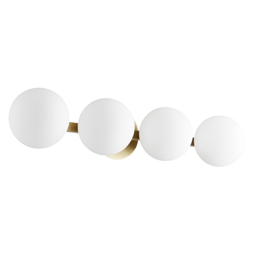 29.75-Inch Aged Brass Bathroom Light by Quorum Lighting