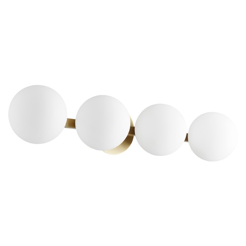 Quorum Lighting 29.75-Inch Aged Brass Bathroom Light by Quorum Lighting 539-4-80