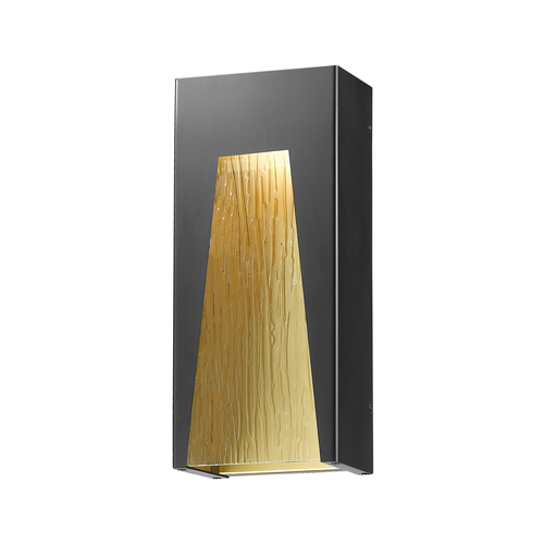 Millenial Black Gold LED Outdoor Wall Light by Z-Lite