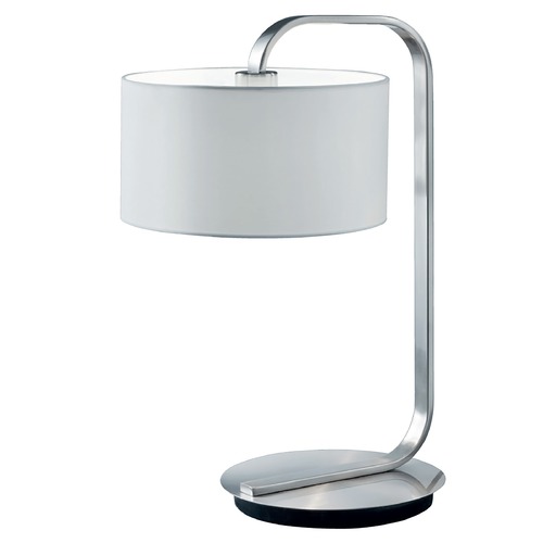 Arnsberg Arnsberg Cannes Nickel Matte Table Lamp with Drum Shade 500100107