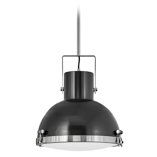 Nautique Large Pendant in Polished Nickel & Black by Hinkley Lighting