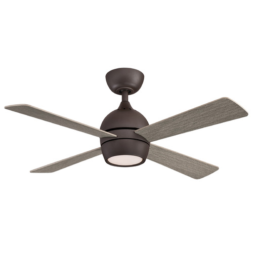 Fanimation Fans Kwad 44 Matte Greige LED Ceiling Fan with Light