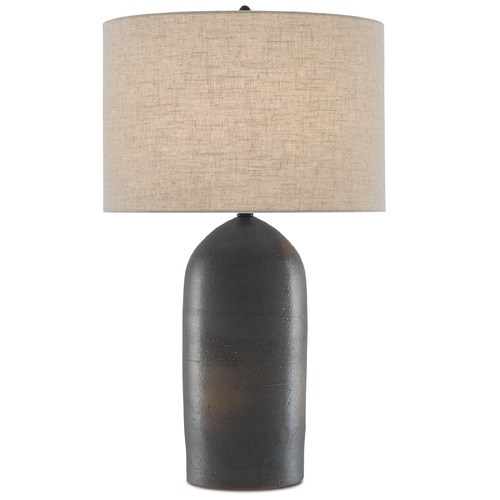 Currey and Company Lighting Currey and Company Munby Rust / Iron Table Lamp with Drum Shade 6000-0572