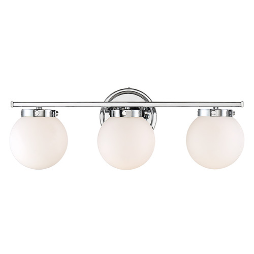 24-Inch Bathroom Light in Chrome by Meridian