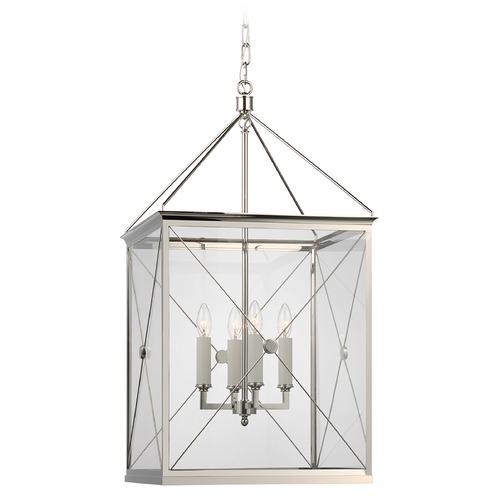 Visual Comfort Signature Collection Julie Neill Rossi Lantern in Polished Nickel by Visual Comfort Signature JN5087PNCG