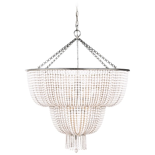 Aerin Jacqueline Large Chandelier in Silver Leaf by Visual Comfort Signature