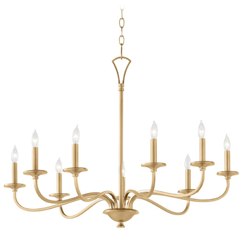 Quorum Lighting Maryse Aged Brass Chandelier by Quorum Lighting 6021-9-80