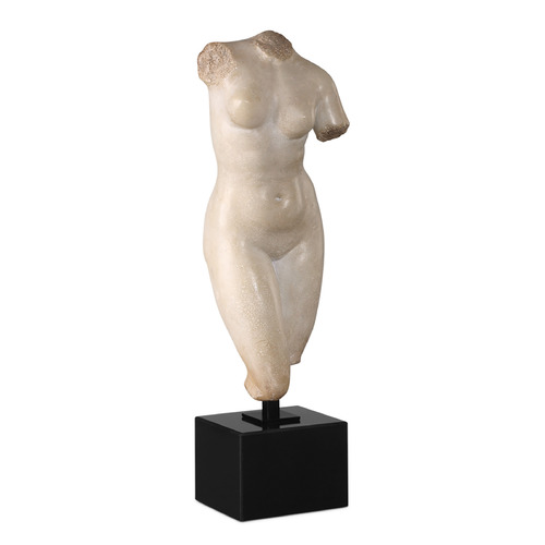 Currey and Company Goddess Venus Aged Beige & Black Sculpture