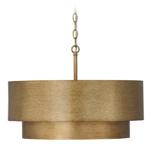 Capital Lighting Capital Lighting Jude Mystic Luster Pendant Light with Drum Shade 339041ML