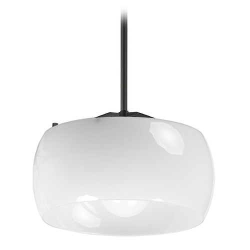 Maxim Lighting Maxim Lighting Glazed Black Pendant Light with Drum Shade 26141WTBK