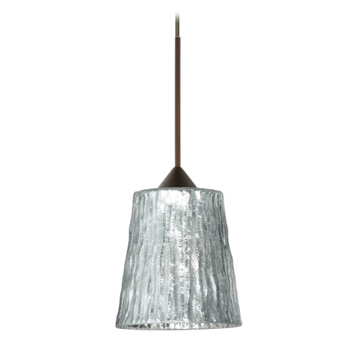 Besa Lighting Besa Lighting Nico Bronze Mini-Pendant Light 1XT-5125SF-BR