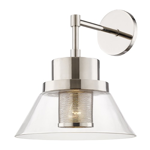 Paoli Polished Nickel Sconce by Hudson Valley Lighting