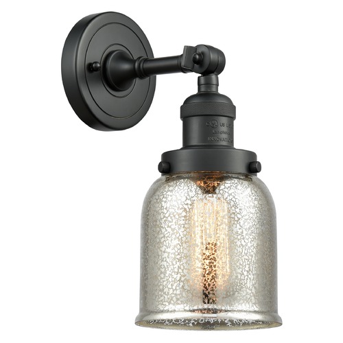 Small Bell Matte Black Sconce by Innovations Lighting