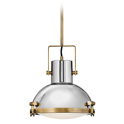 Nautique Medium Pendant in Brass & Polished Nickel by Hinkley Lighting