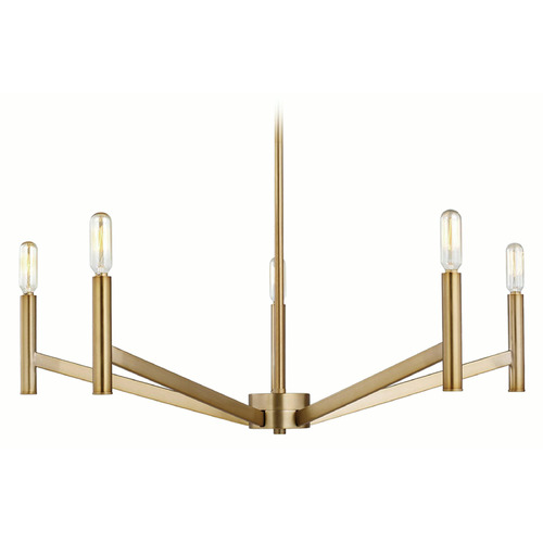 Visual Comfort Studio Collection Vector Satin Brass Chandelier