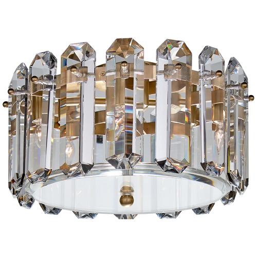Aerin Bonnington Small Flush Mount in Antique Brass by Visual Comfort Signature