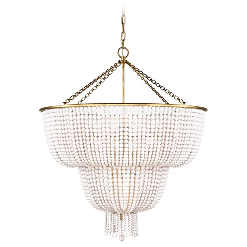 Visual Comfort Signature Collection Aerin Jacqueline Large Chandelier in Aged Brass by Visual Comfort Signature ARN5104HABWG