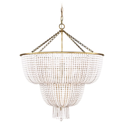 Aerin Jacqueline Large Chandelier in Aged Brass by Visual Comfort Signature