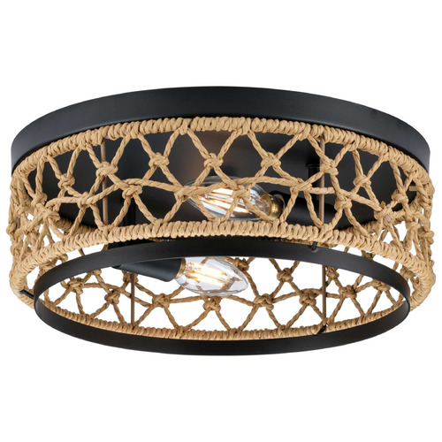 Progress Lighting Progress Lighting Atwell 2-Light Matte Black Flush Mount Light P350242-31M
