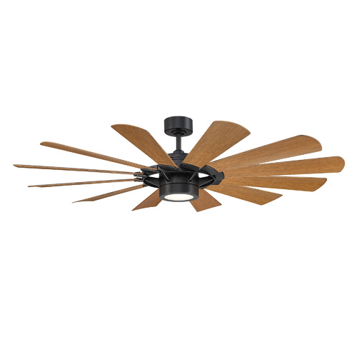 WAC Lighting Windmill 65-Inch LED Fan in Matte Black & Koa by WAC Lighting F-080L-MB/DK