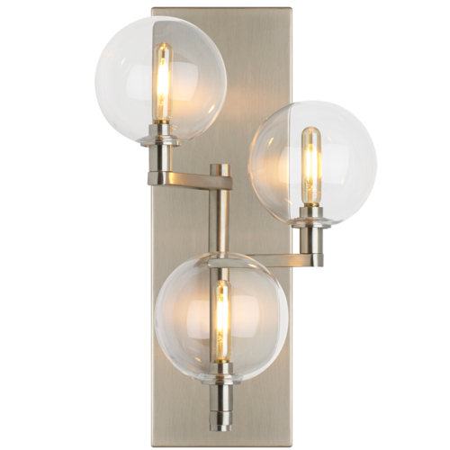 Visual Comfort Modern Collection Visual Comfort Modern Collection Gambit Satin Nickel LED Sconce 700WSCRBY18N-LED927