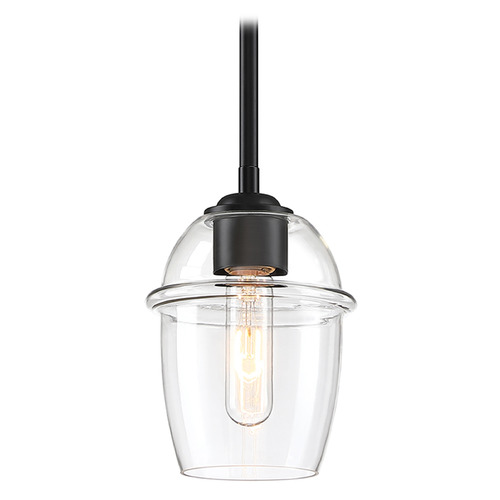 Designers Fountain Summer Jazz Matte Black Mini-Pendant Light with Bowl / Dome Shade