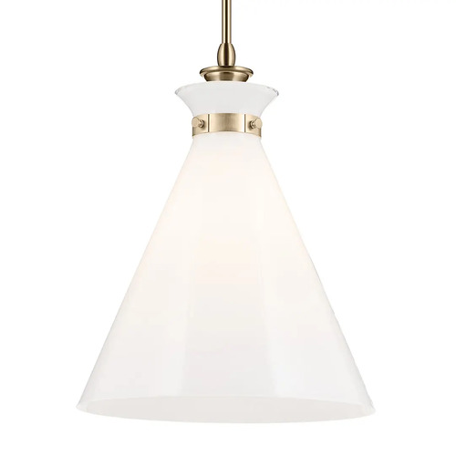 Kichler Lighting Laria 16-Inch Cone Pendant in Champagne Bronze by Kichler Lighting 52775CPZ