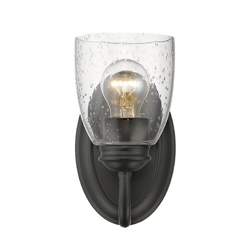 Golden Lighting Parrish Wall Sconce in Black by Golden Lighting 8001-BA1 BLK-SD