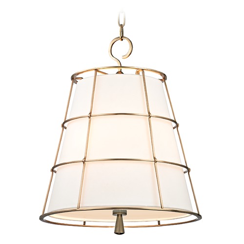 Hudson Valley Lighting Savona Aged Brass Pendant by Hudson Valley Lighting 9818-AGB