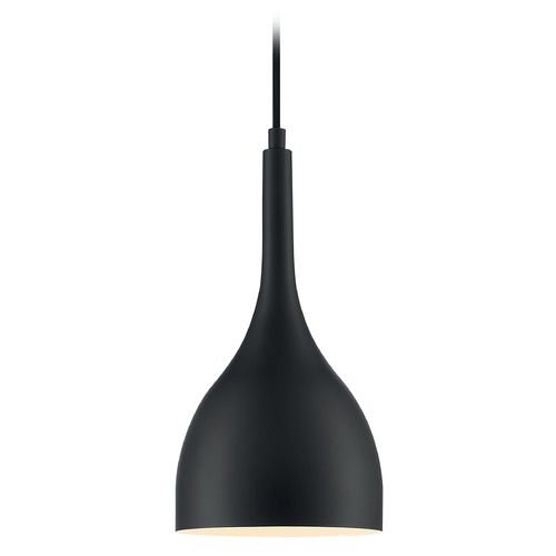 Satco Lighting Bellcap Matte Black Pendant by Satco Lighting 60/7086