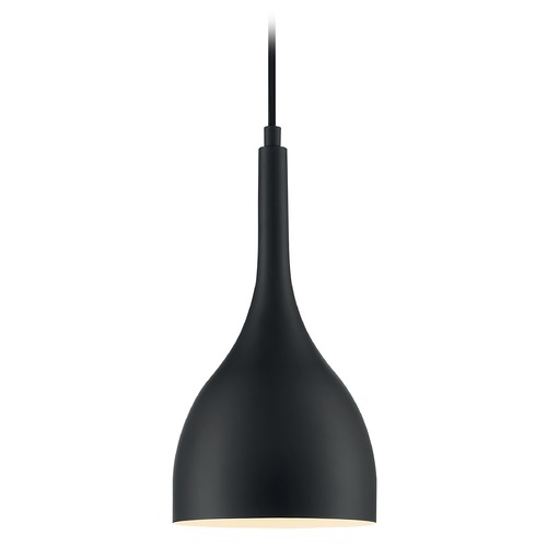 Bellcap Matte Black Pendant by Satco Lighting