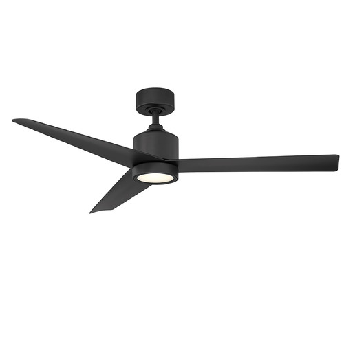 Modern Forms by WAC Lighting Modern Forms Lotus Matte Black LED Ceiling Fan with Light FR-W1809-54L-27-MB