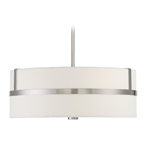 Meridian 20-Inch Drum Pendant in Brushed Nickel by Meridian M70102BN