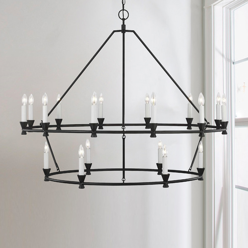 Chapman & Meyers 49.13-Inch Keystone Aged Iron Chandelier by Visual Comfort Studio