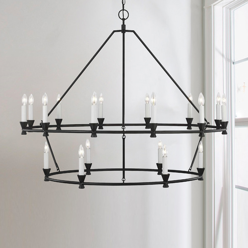 Visual Comfort Studio Collection Chapman & Meyers 49.13-Inch Keystone Aged Iron Chandelier by Visual Comfort Studio CC11818AI