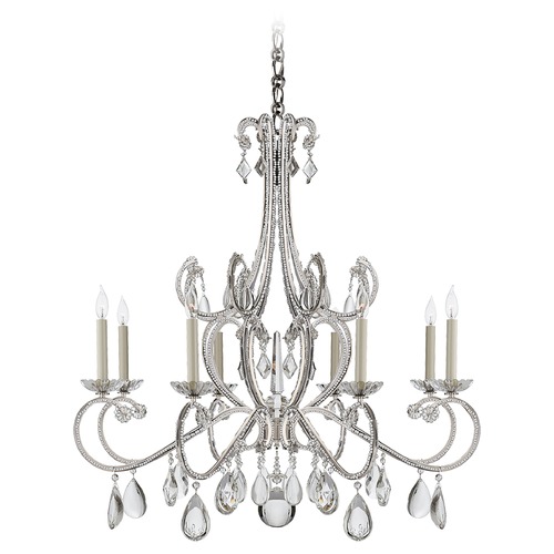 Visual Comfort Signature Collection Aerin Montmartre Large Chandelier in Polished Nickel by Visual Comfort Signature ARN5110PNCG