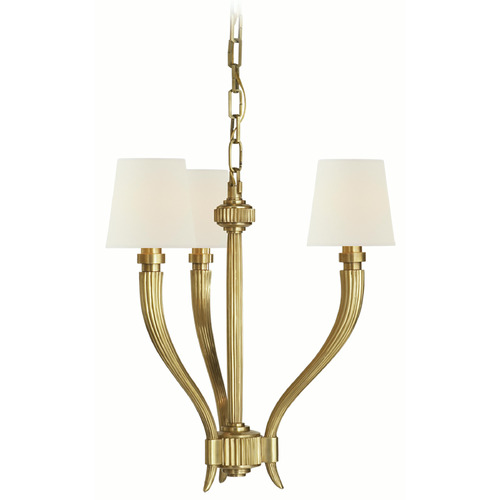 Visual Comfort Signature Collection Visual Comfort Signature Collection Chapman & Myers Ruhlmann Antique-Burnished Brass Mini-Chandelier CHC2461AB-L