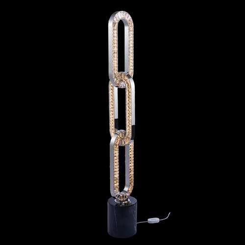 Allegri Crystal Catena Polished Chrome LED Floor Lamp
