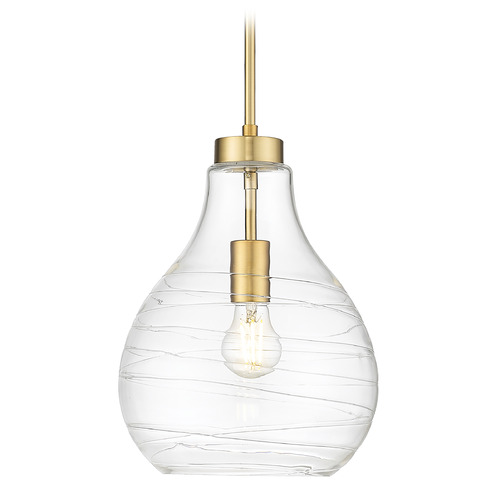Z-Lite Bon Air Modern Gold Mini-Pendant Light with Bowl / Dome Shade