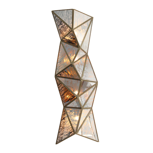 Geo-Gem 4-Light Wall Sconce in Artisan Brass by Metropolitan Lighting