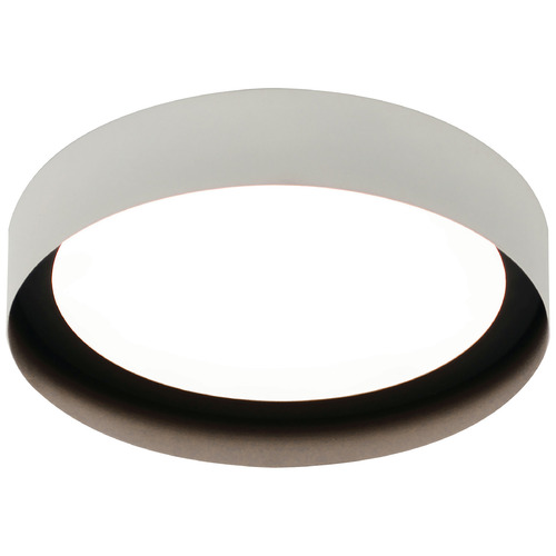Afx Lighting Reveal White & Black LED Flushmount Light