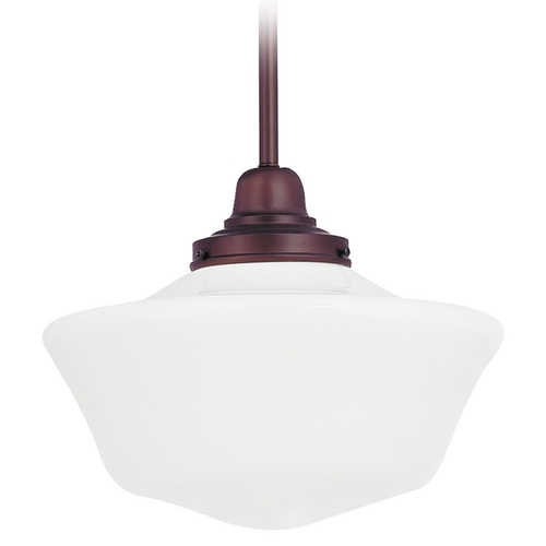 12-Inch Schoolhouse Pendant Light in Bronze Finish