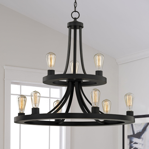 Design Classics Lighting Rio 9-Light Chandelier in Bronze without Glass 163-78