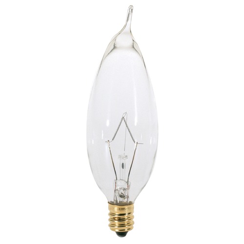 Satco Lighting Incandescent CA8 Light Bulb Candelabra Base Dimmable S3774