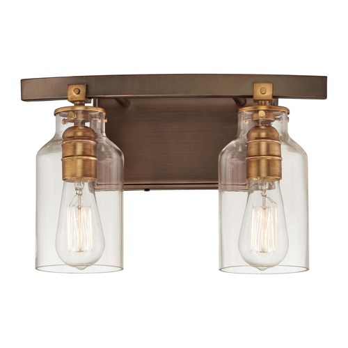 Minka Lavery Edison Bulb Bathroom Light Bronze with Gold Highlights 14.5-Inch by Minka Lavery 3552-588