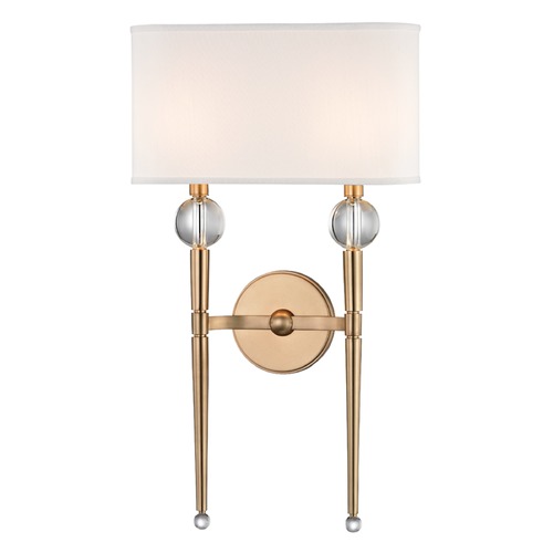 Rockland Aged Brass Sconce by Hudson Valley Lighting